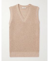 Agnona - Ribbed Cotton And Cashmere-blend Sweater Vest - Lyst