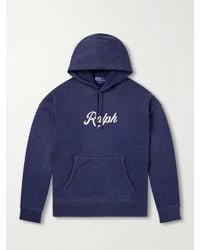 Polo Ralph Lauren - Logo-Print Cotton-Jersey Hoodie - Lyst
