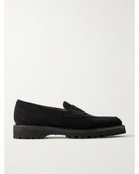 John Lobb - Lopez New Standard Suede Penny Loafers - Lyst
