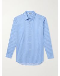 AURALEE - Striped Cotton And Silk-Blend Shirt - Lyst