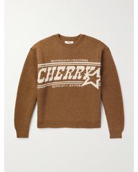 CHERRY LA - Jacquard-Knit Alpaca-Blend Sweater - Lyst