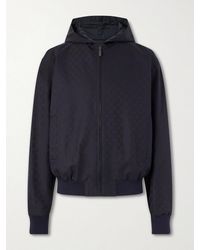 Gucci - Logo-Jacquard Cotton-Canvas Hooded Jacket - Lyst
