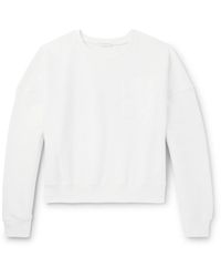 The Row - Troy Poplin-trimmed Cotton-blend Jersey Sweatshirt - Lyst