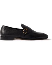 Tom Ford - Sean Buckled Full-Grain Leather Penny Loafers - Lyst