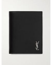Saint Laurent - Cassandre Logo-Embossed Leather Billfold Wallet - Lyst