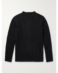 Howlin' - Super Cult Slim-fit Cable-knit Virgin Wool Sweater - Lyst
