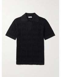 Jil Sander - Open-Knit Cotton Polo Shirt - Lyst