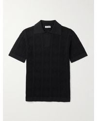 Jil Sander - Open-Knit Cotton Polo Shirt - Lyst