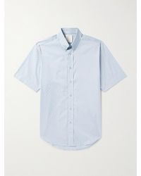 Givenchy - Button-down Collar Logo-jacquard Cotton Shirt - Lyst