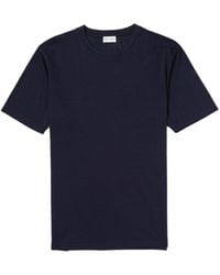 Saint Laurent - Wool And Silk-blend T-shirt - Lyst