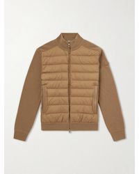 Moncler - Logo-Appliquéd Wool-Blend And Quilted Shell Down Jacket - Lyst