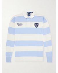 Polo Ralph Lauren - Wimbledon Logo-Embroidered Striped Cotton Polo Shirt - Lyst
