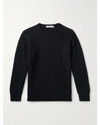 Inis Meáin - Aran-Knit Merino Wool And Cashmere-Blend Sweater - Lyst