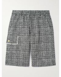 Valentino Garavani - Straight-leg Cotton-blend Bouclé-tweed Bermuda Shorts - Lyst