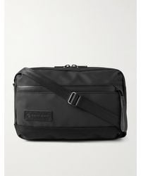 master-piece - Slick Logo-Appliquéd Leather And Cordura Ballistic Nylon Messenger Bag - Lyst