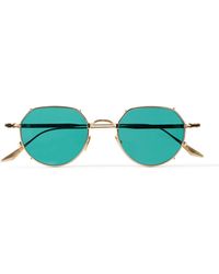 Jacques Marie Mage - Hartana Round-frame Gold-tone Beta Titanium Sunglasses - Lyst