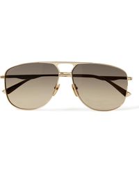 Gucci - Aviator-style Gold-tone Sunglasses - Lyst