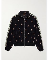 Kapital - Striped Webbing-Trimmed Embroidered Cotton-Blend Corduroy Track Jacket - Lyst
