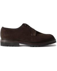 George Cleverley - Archie Suede Derby Shoes - Lyst