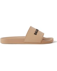 Balenciaga - Logo-Embossed Slides - Lyst
