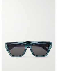 Dior - CD Diamond S2I Sonnenbrille mit D-Rahmen aus Azetat und silberfarbenen Details - Lyst