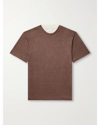 Eleventy - Linen T-Shirt - Lyst