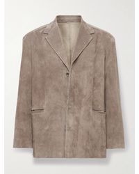 Entire studios - Oversized-Sakko aus Veloursleder - Lyst