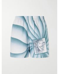 Versace - Wide-Leg Printed Cotton-Poplin Shorts - Lyst