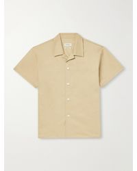 Second Layer - Avenue Camp-Collar Stretch-Cotton Poplin Shirt - Lyst