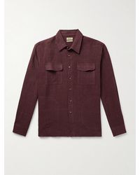 De Bonne Facture - Linen And Wool-blend Overshirt - Lyst