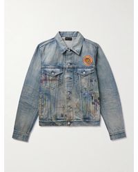 John Elliott - Thumper Embroidered Printed Denim Jacket - Lyst