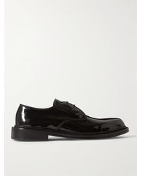 MR P. - Grosgrain-trimmed Patent-leather Derby Shoes - Lyst