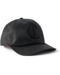 Christian Louboutin - Mooncrest Ac Logo-Embroidered Leather-Trimmed Nylon-Twill Baseball Cap - Lyst