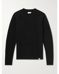 Norse Projects - Sigfred Pullover aus gebürsteter Wolle - Lyst