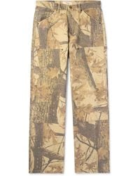 CHERRY LA - Mossy Oak Straight-Leg Printed Cotton-Canvas Trousers - Lyst