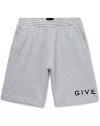 Givenchy - Wide-leg Logo-print Cotton-jersey Shorts - Lyst