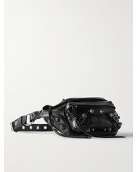 Balenciaga - Le Cagole Distressed Embellished Leather Belt Bag - Lyst