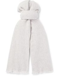 Brunello Cucinelli - Frayed Cashmere Scarf - Lyst