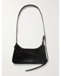 Acne Studios - Platt Mini Cracked-leather Messenger Bag - Lyst