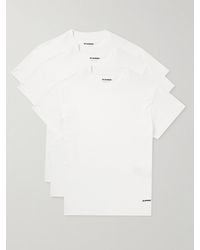 Jil Sander - Set Of Three Organic Cotton-jersey T-shirt - Lyst