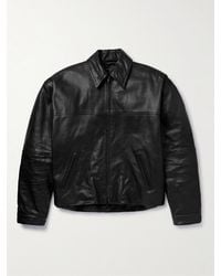 Balenciaga - Cocoon Kick Oversized Logo-debossed Leather Jacket - Lyst