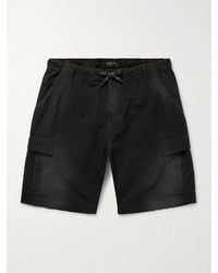 Balenciaga - Wide-leg Distressed Cotton-ripstop Drawstring Cargo Shorts - Lyst