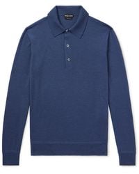 Tom Ford - Slim-Fit Cashmere And Silk-Blend Polo Shirt - Lyst
