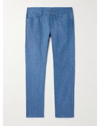 Gabriela Hearst - Slim-Fit Cotton And Linen-Blend Trousers - Lyst
