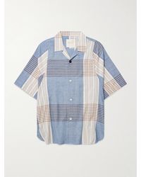 Kardo - Yusuke Convertible-Collar Checked Cotton Shirt - Lyst