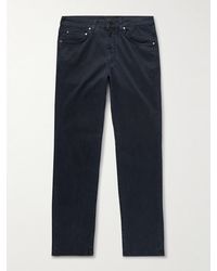 Boglioli - Slim-Fit Straight-Leg Cotton-Blend Twill Trousers - Lyst