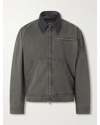 Rag & Bone - Leather-Trimmed Cotton-Canvas Jacket - Lyst