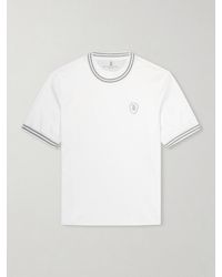 Brunello Cucinelli - Logo-Appliquéd Cotton-Jersey Tennis Shirt - Lyst
