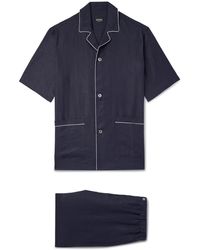 ZEGNA - Camp-Collar Oasi Linen Pyjama Set - Lyst
