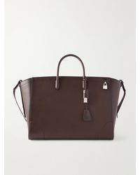 dunhill - Century 45 Patina-leather Weekend Bag - Lyst